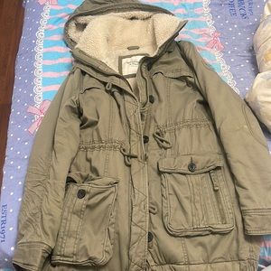 Abecrombie and Fitch Green Wool Jacket